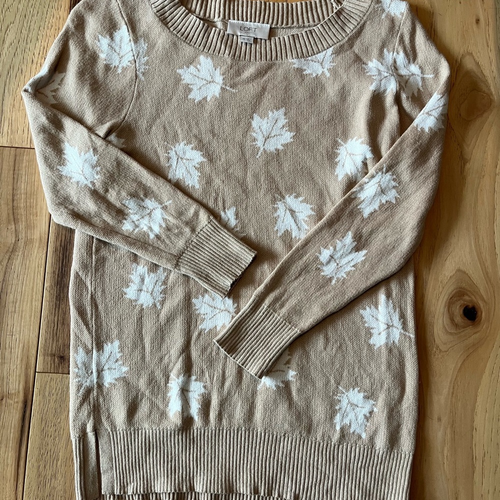 LOFT Taupe Knit Sweater